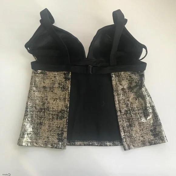 Hula Honey push up apron back foil tankini top - Picture 7 of 12